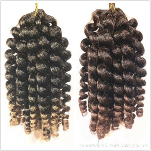 crochet hair braid 8inch water wave passion twist synthetic extensions curly braiding hair wholesale price Marley Braids